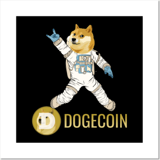 Dogecoin coin Crypto coin Cryptocurrency Posters and Art